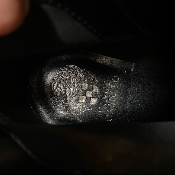 New! Vince Camuto Gredile Black Suede Pointy Toe Bootie 12M - Picture 12 of 14